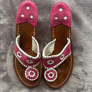 Jack Rogers Pink and Brown Sandals